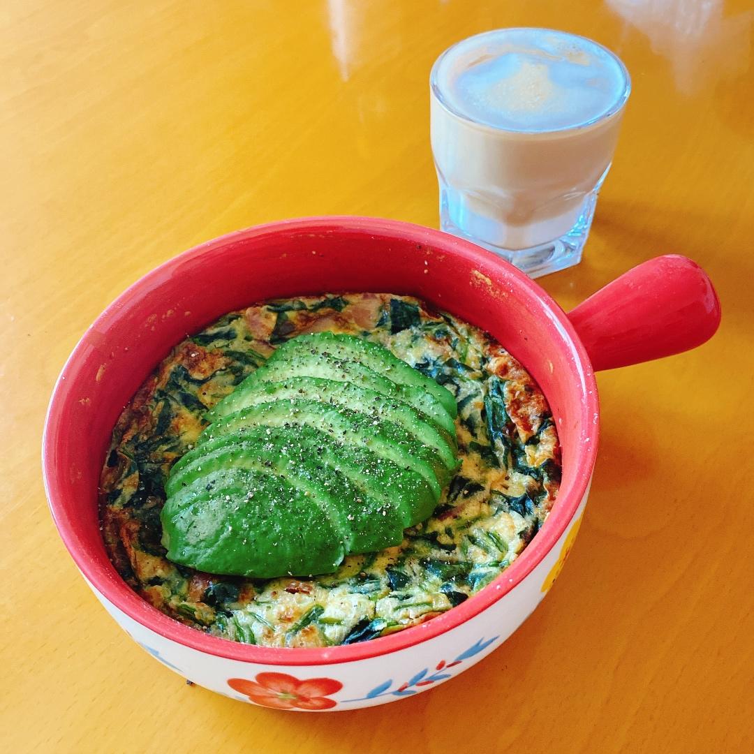 【健康三餐】菠菜培根牛油果荷兰松饼