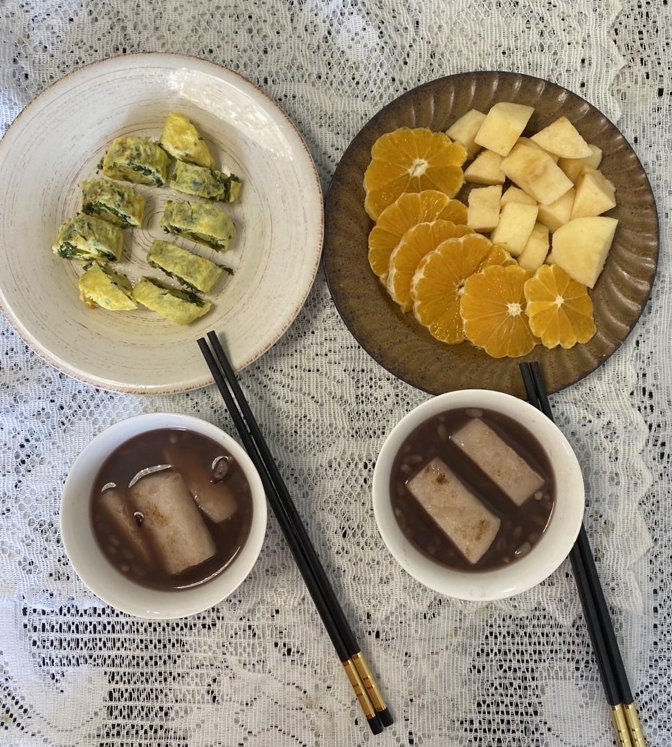 日式年糕红豆汤 蛋厚烧