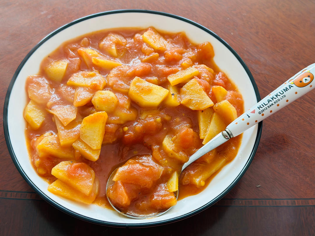 土豆炒蕃茄 出奇不意的美味