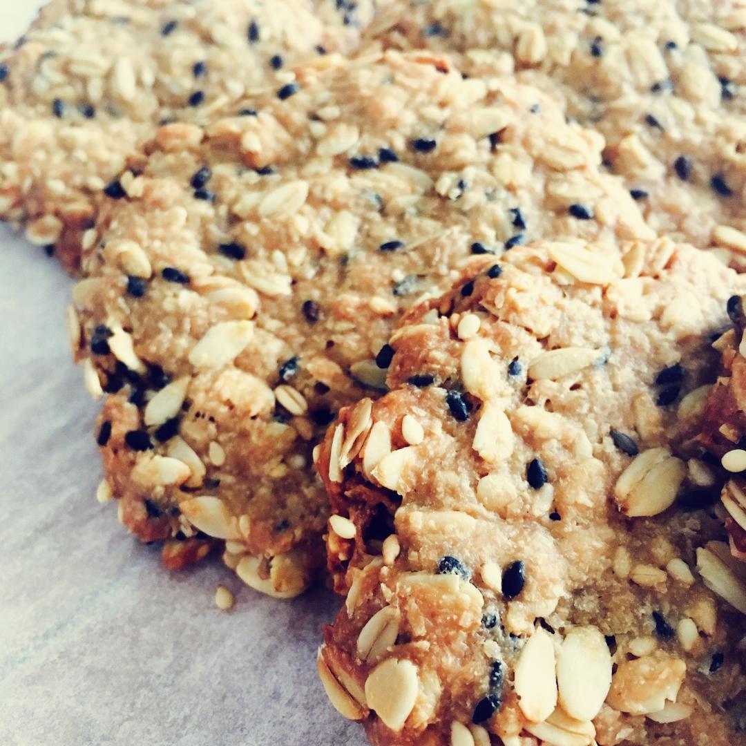 黑芝麻燕麦高纤饼干（无添加，另含植物油减脂配方）