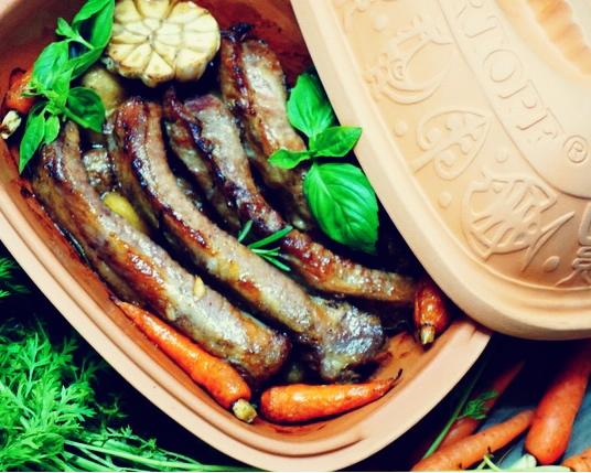 陶锅烤大排的做法