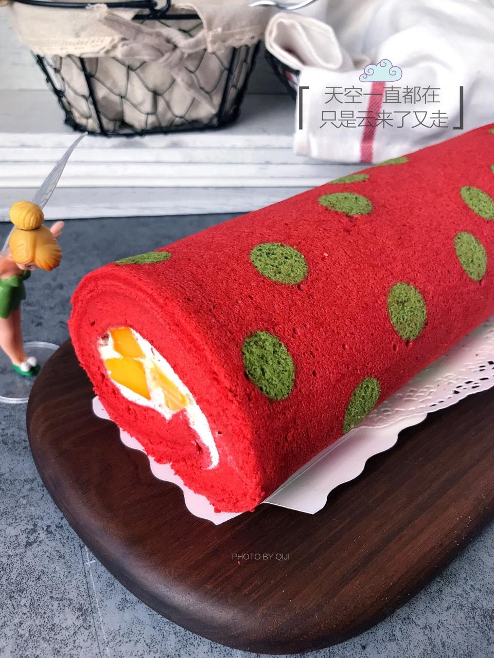 红丝绒波点蛋糕卷—精华液版