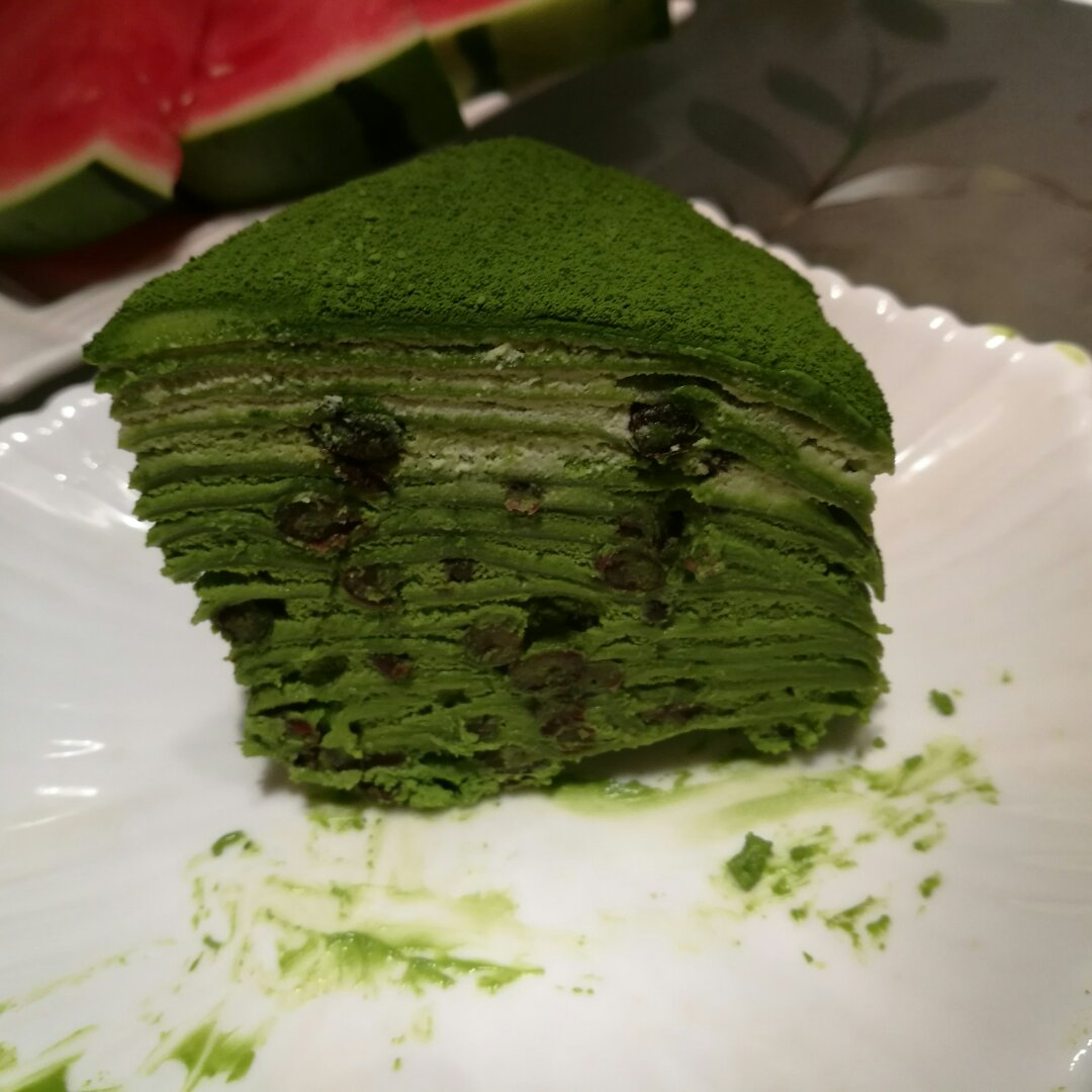 美味的煎蛋糕—抹茶千层蛋糕