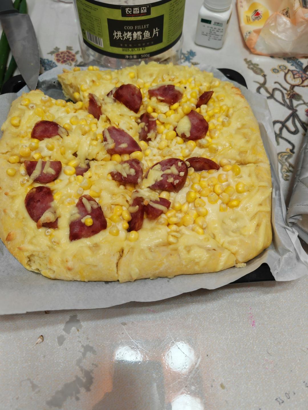 含宣软饼皮做法、自己在家也能做出馅料十足、超拉丝的美味诱人披萨