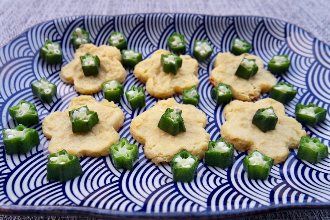 土豆秋葵饼