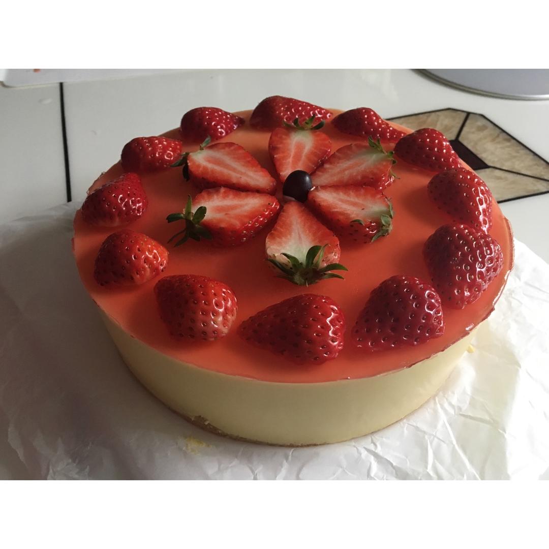 8寸芒果慕斯蛋糕(饼干底)