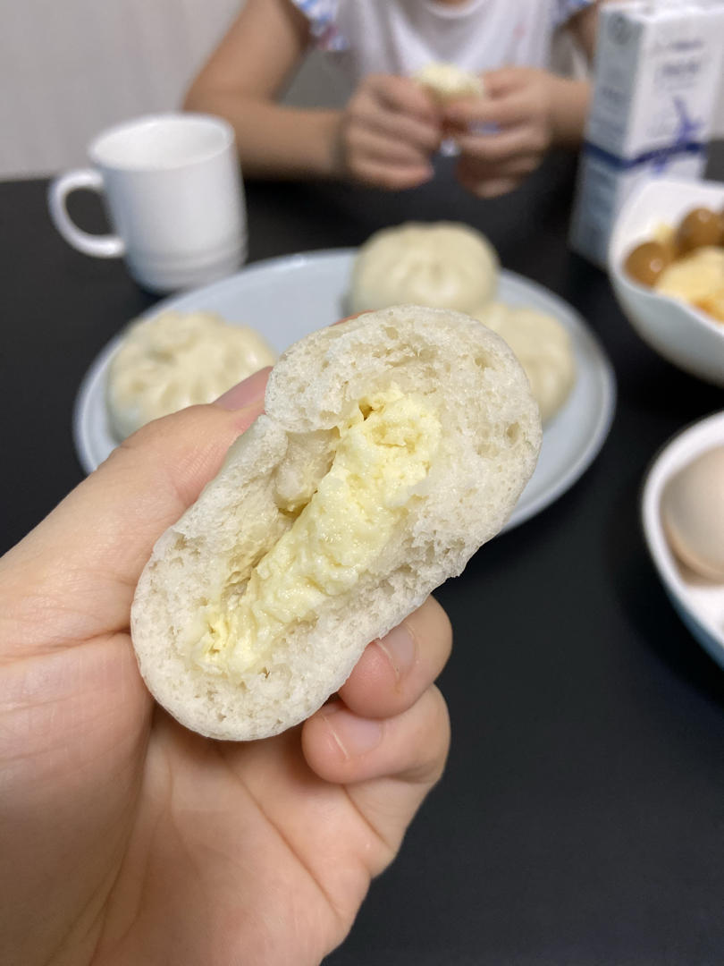 自制无油奶黄包