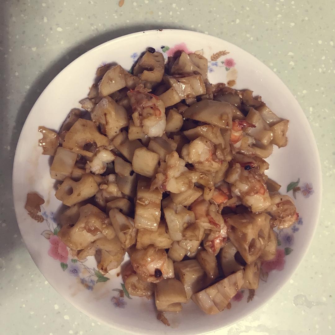 什锦藕丁炒虾仁