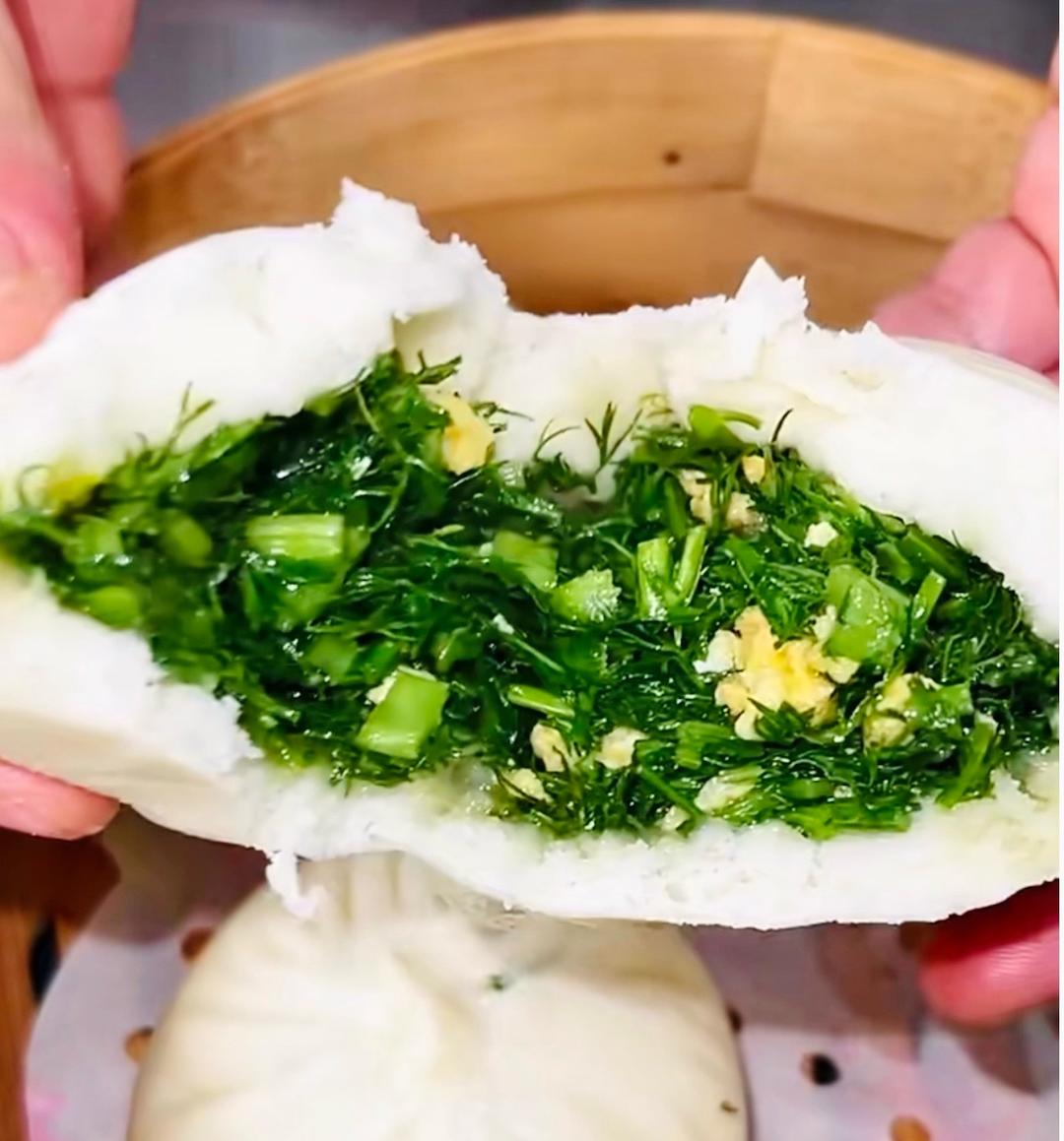 茴香鸡蛋馅的包子