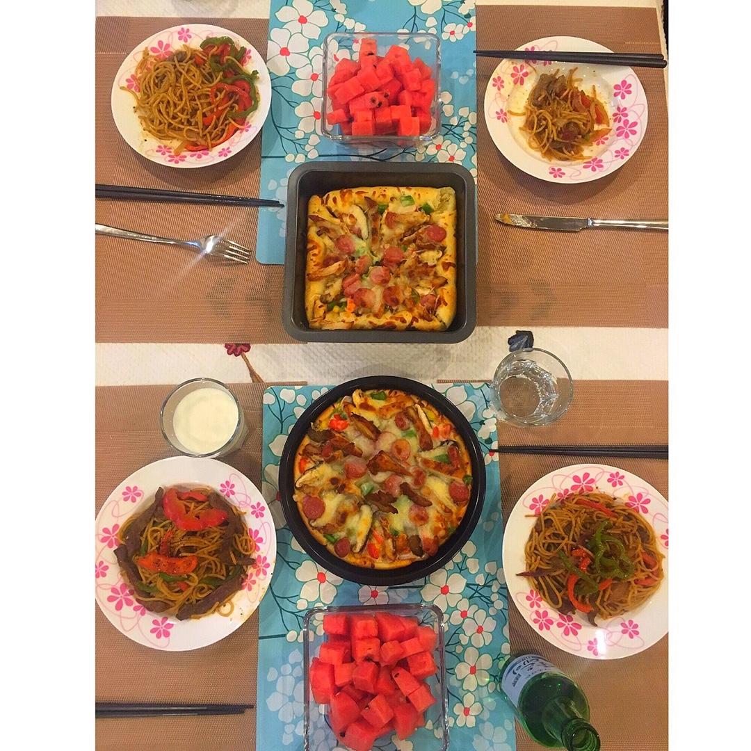 奥尔良烤鸡肉披萨