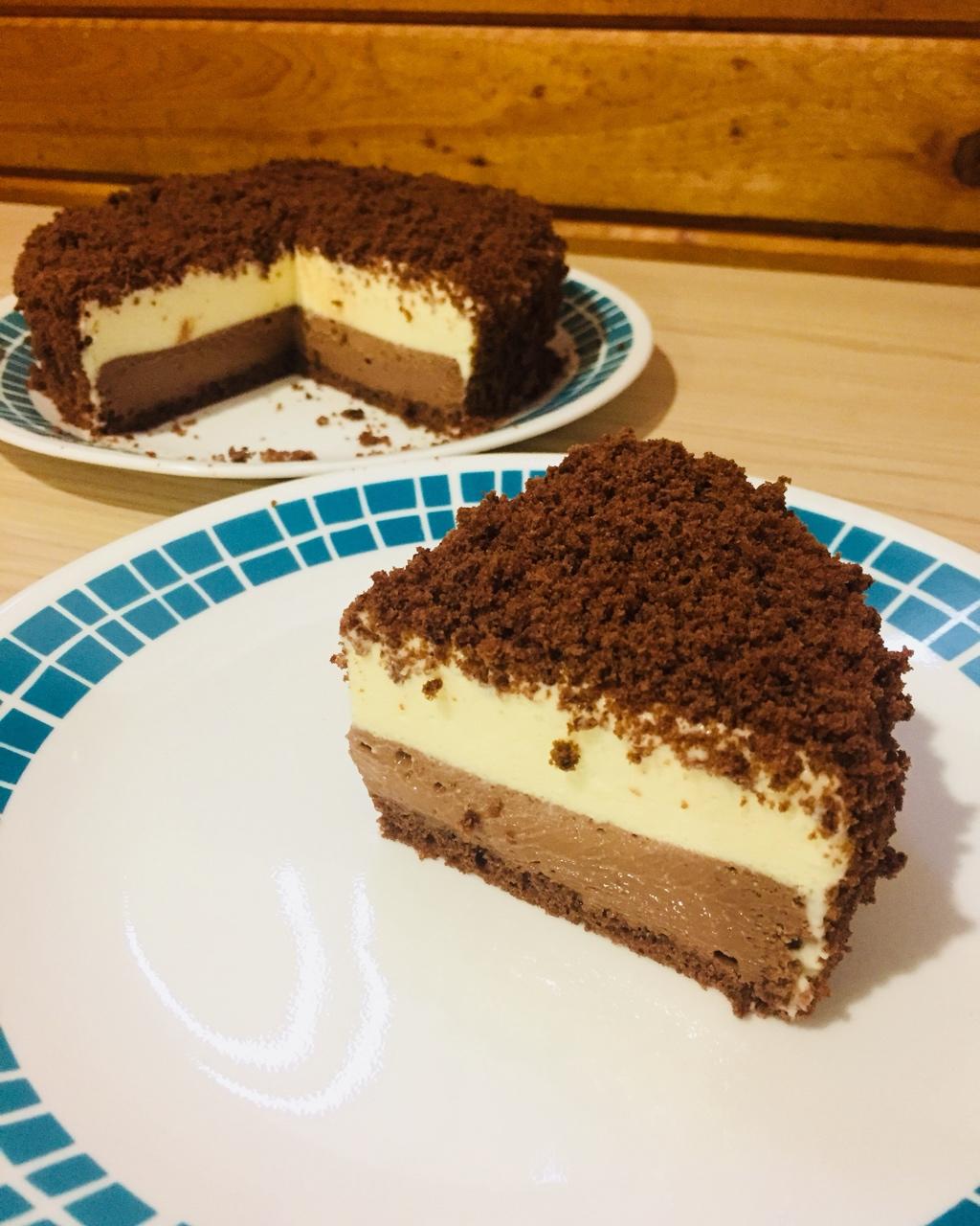 daisy烘焙小馆做的letao巧克力双层芝士蛋糕配方大公开