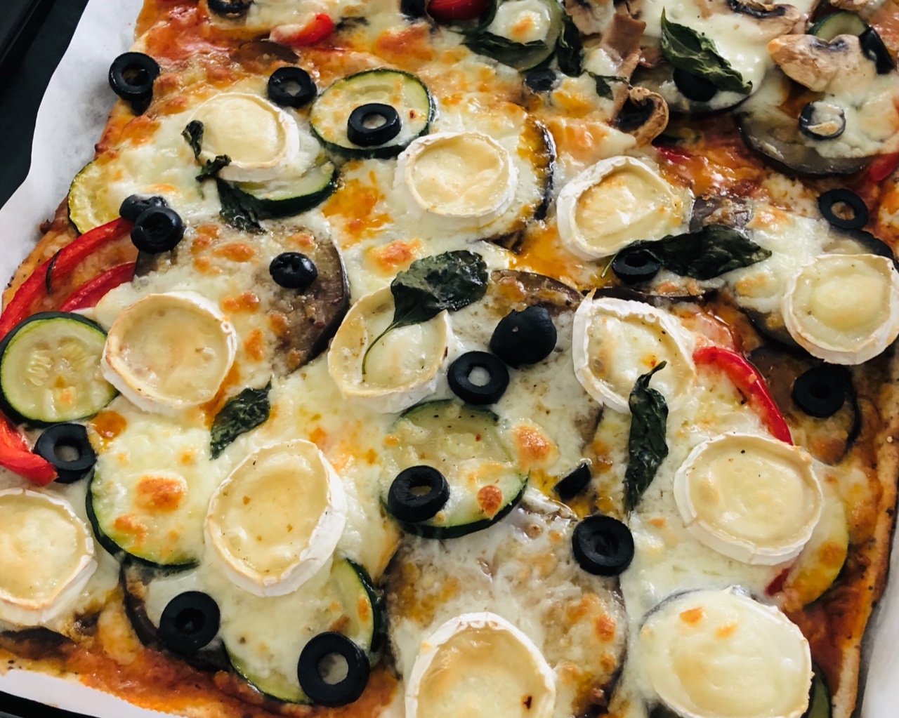 山羊奶酪蔬菜披萨