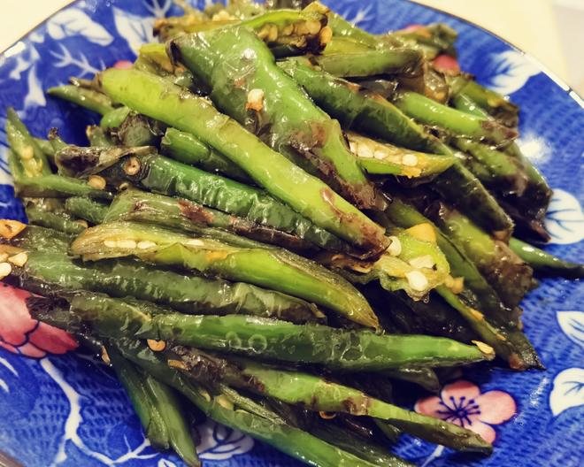 素食—超下饭的虎皮杭椒烧椒的做法