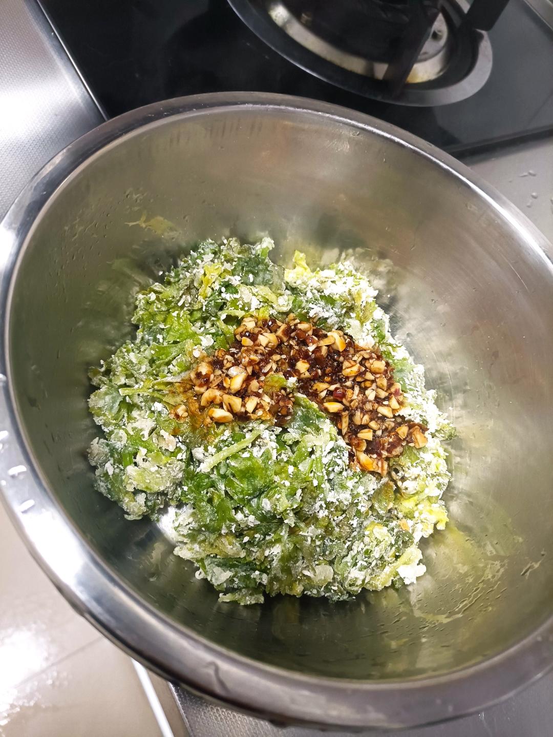 芹菜叶麦饭