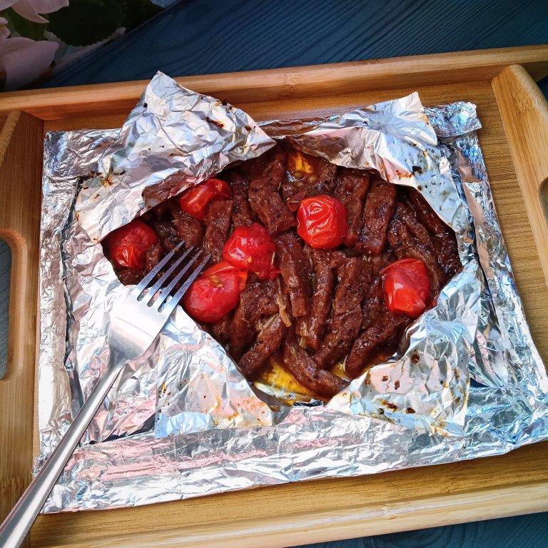 清清的兰花做的烤箱做嫩牛肉锡纸牛肉