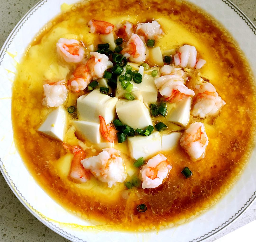 凡夫俗子-30做的虾仁豆腐蒸水蛋