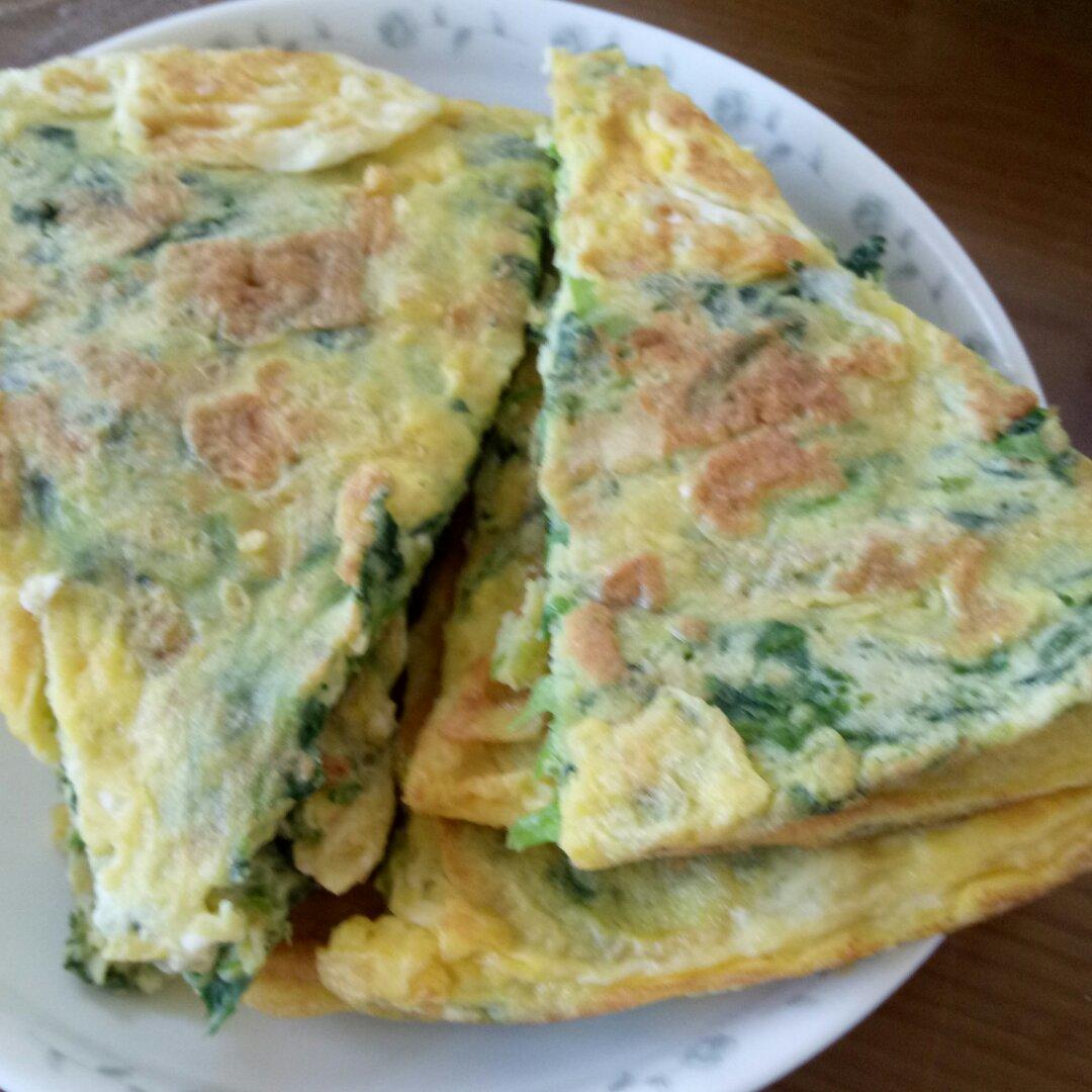 菠菜鸡蛋饼