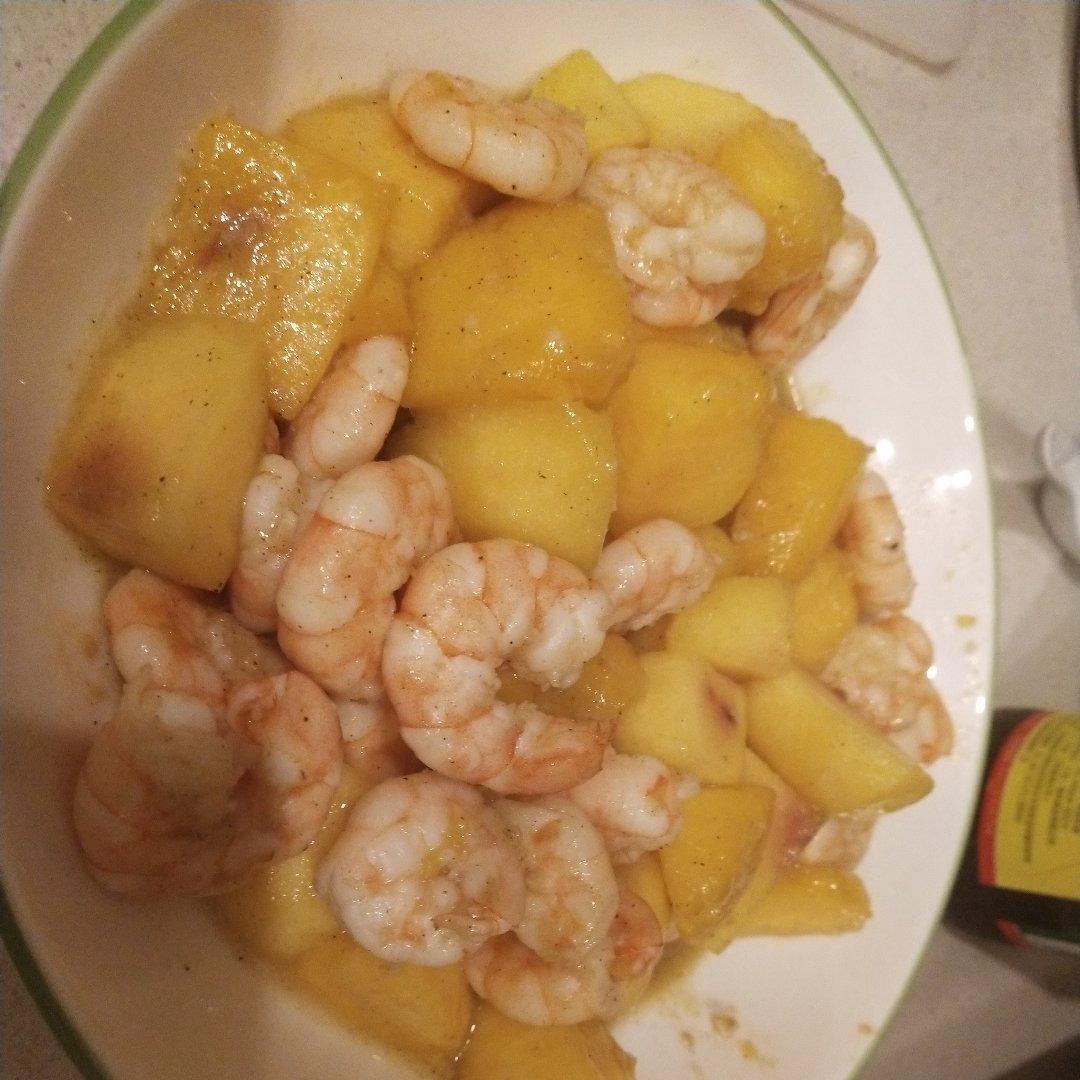 黄桃炒虾仁
