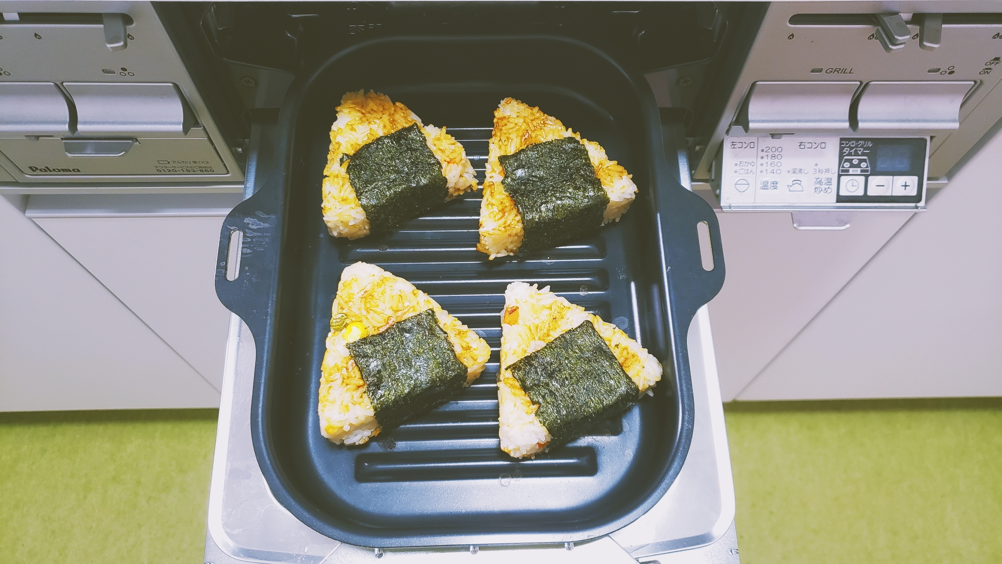 快手酱油烤饭团🍙日式灶的做法