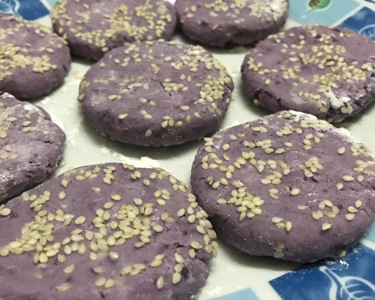 紫薯芋头饼（烤箱版）的做法