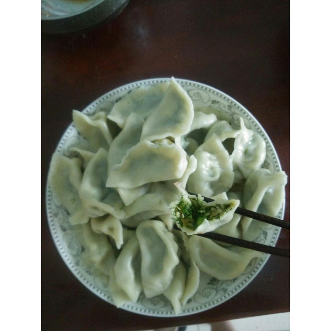 茴香鸡蛋素饺子