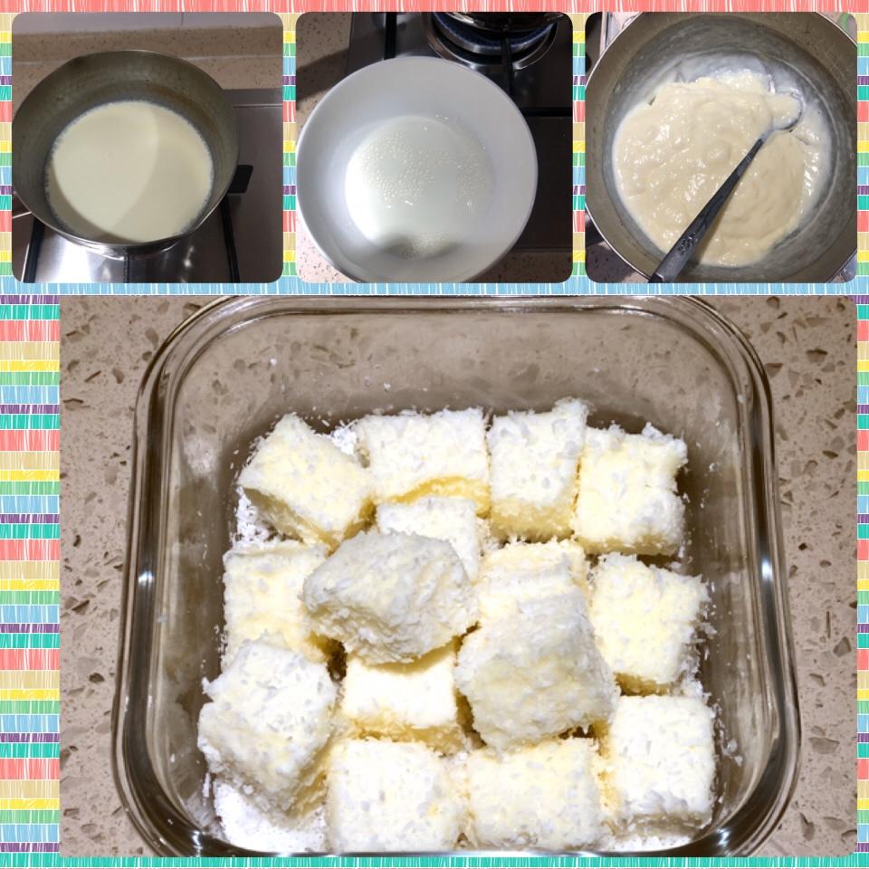 椰蓉牛奶小方