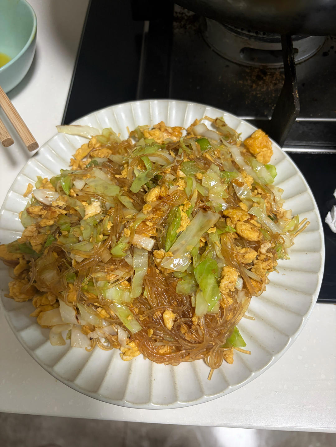粉丝鸡蛋炒包菜｜零失败、巨下饭