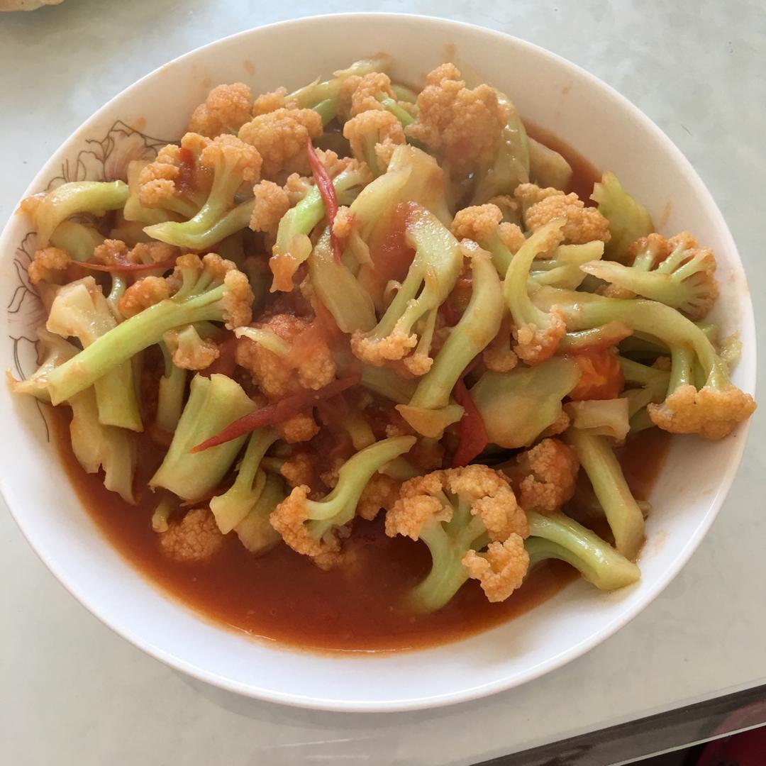 西红柿炒菜花