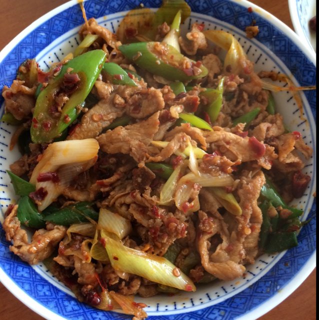 大葱炒羊肉片