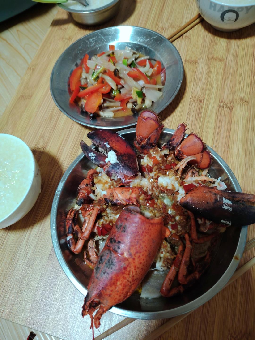蒜蓉粉丝蒸龙虾（小青龙）