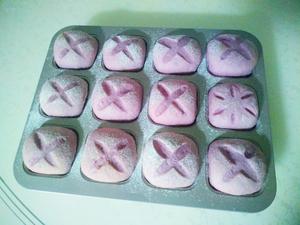 奶香紫薯小面包的做法 步骤13