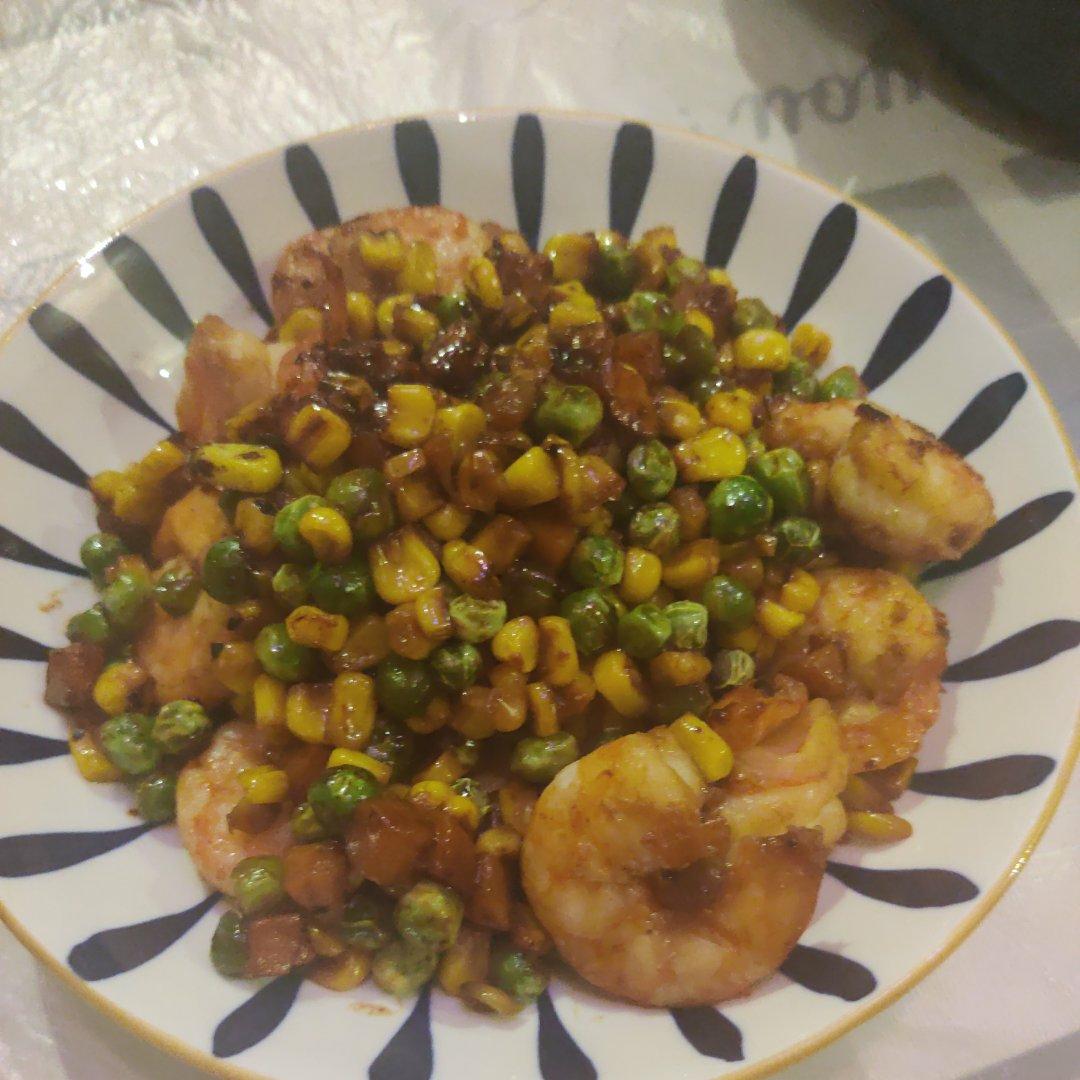 什锦玉米粒虾仁🍤🌽🥕