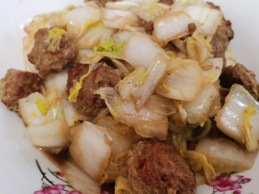 白菜丸子炖粉条