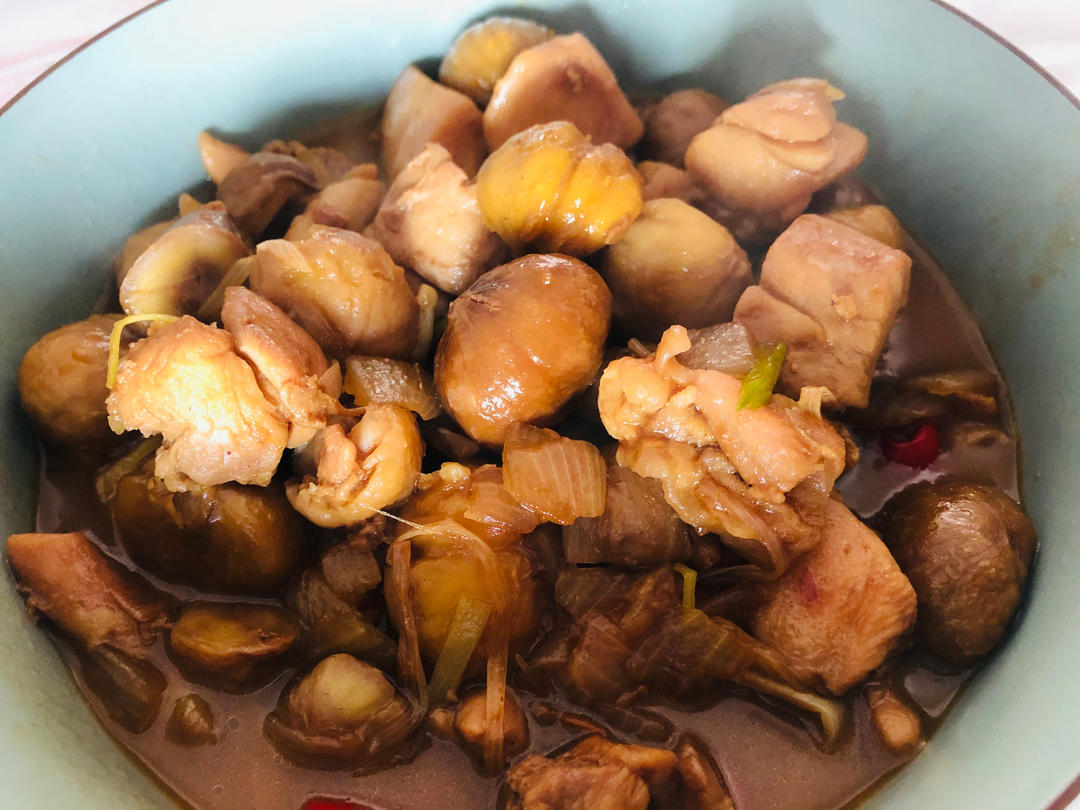 【栗子烧鸡】鸡肉都给你吃，栗子归我~
