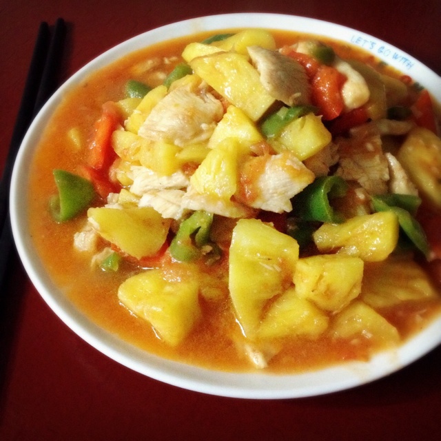 菠萝滑鸡片