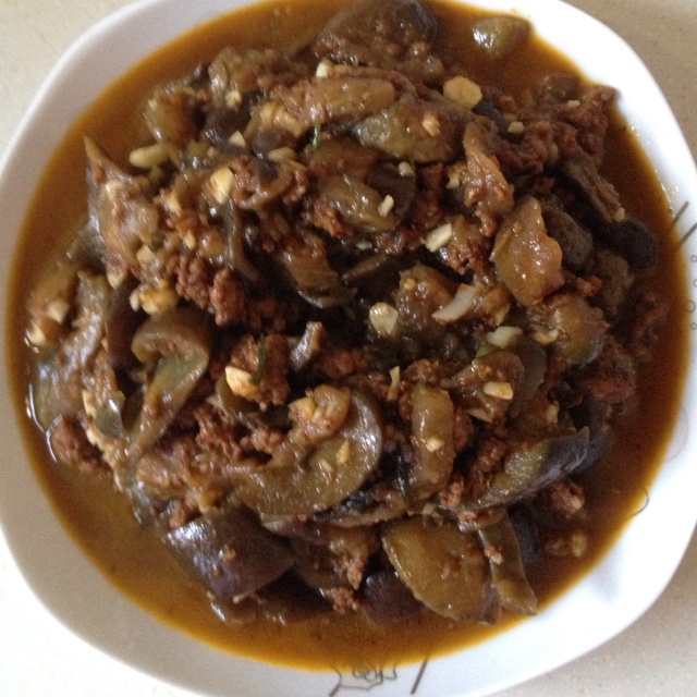 酱爆肉末茄子