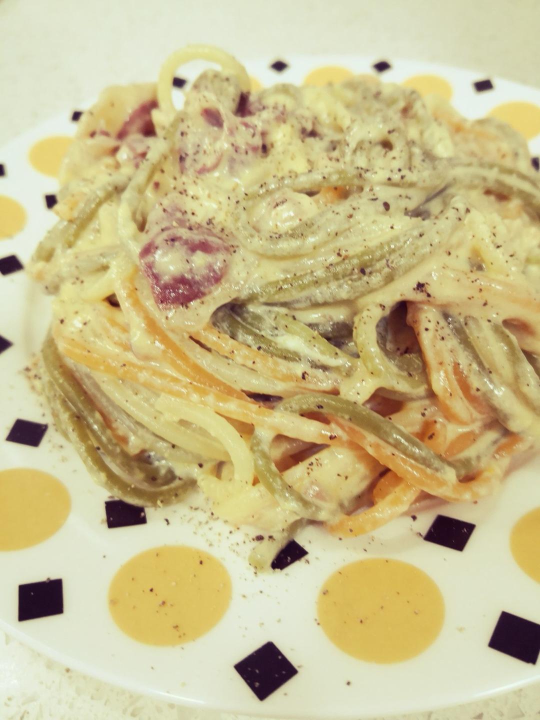 超简单的奶汁培根意面Carbonara