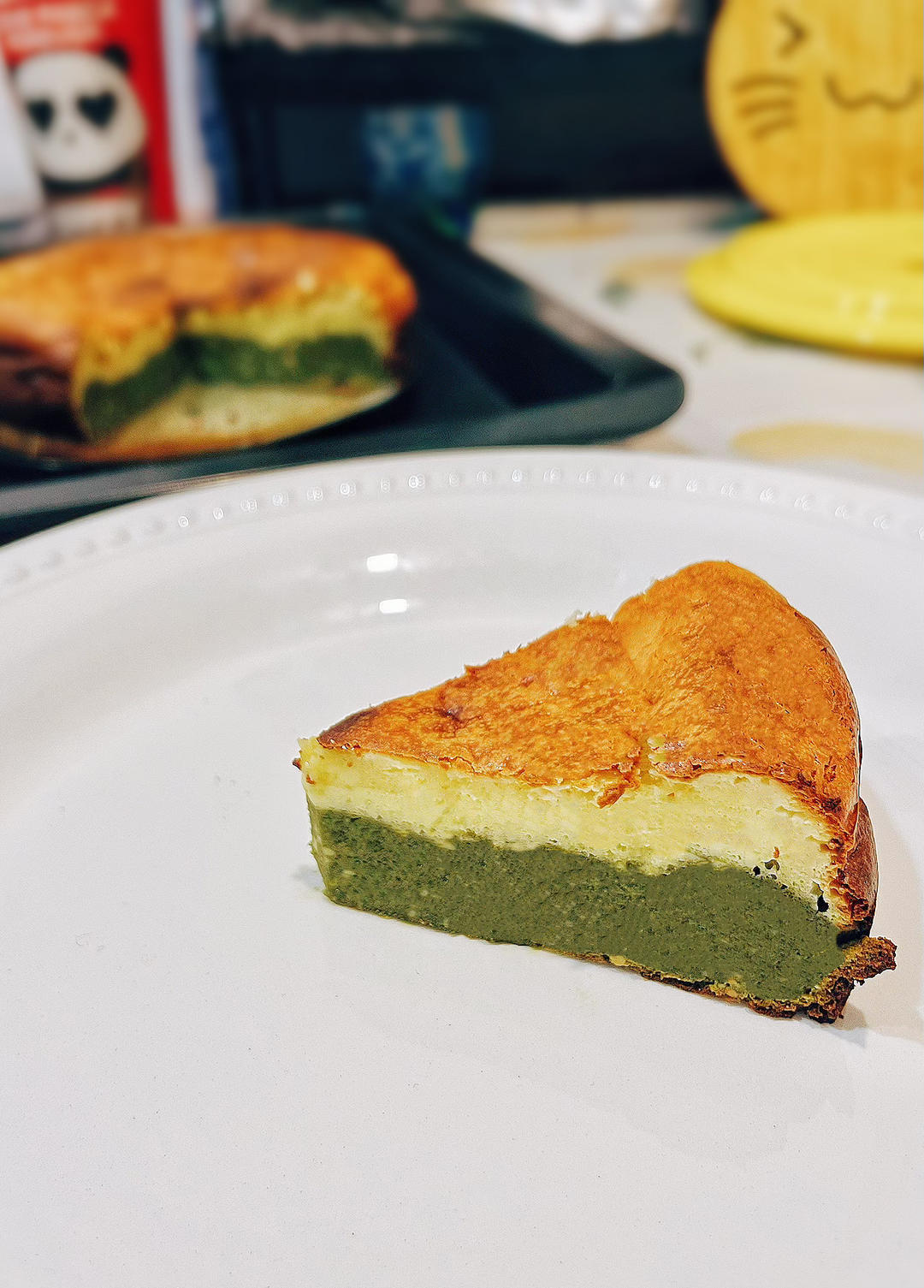 满分芝士！双层抹茶巴斯克烤芝士蛋糕