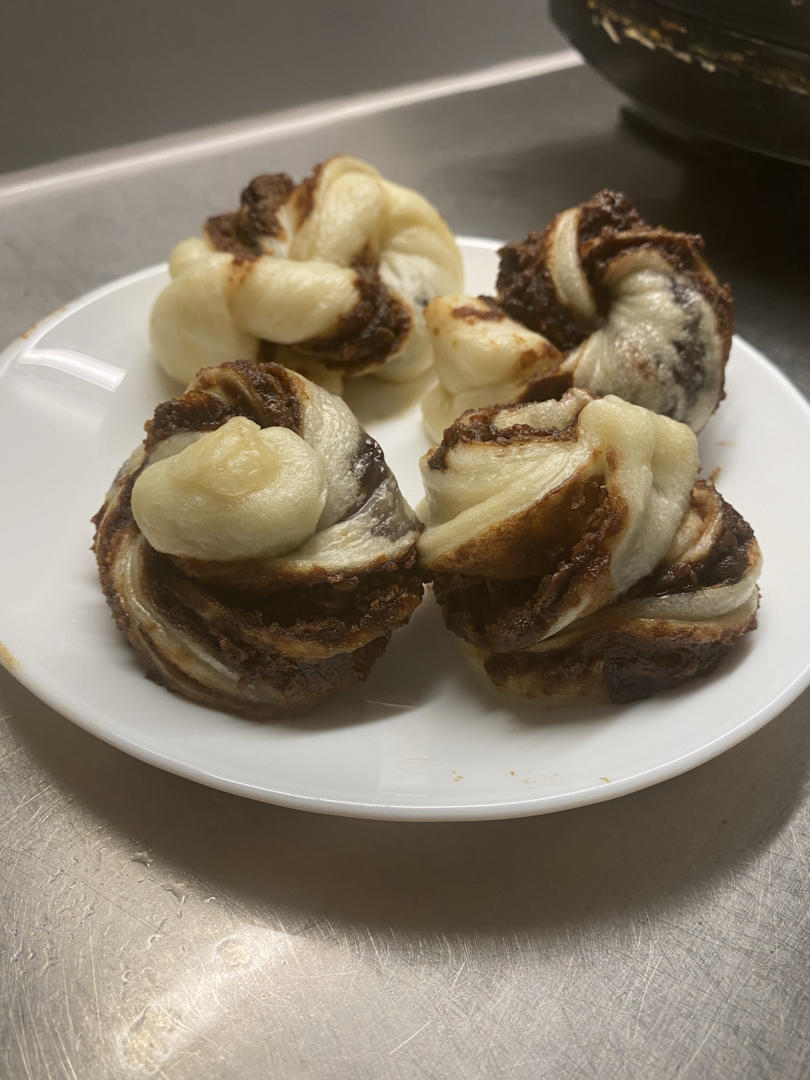 芝麻酱红糖花卷