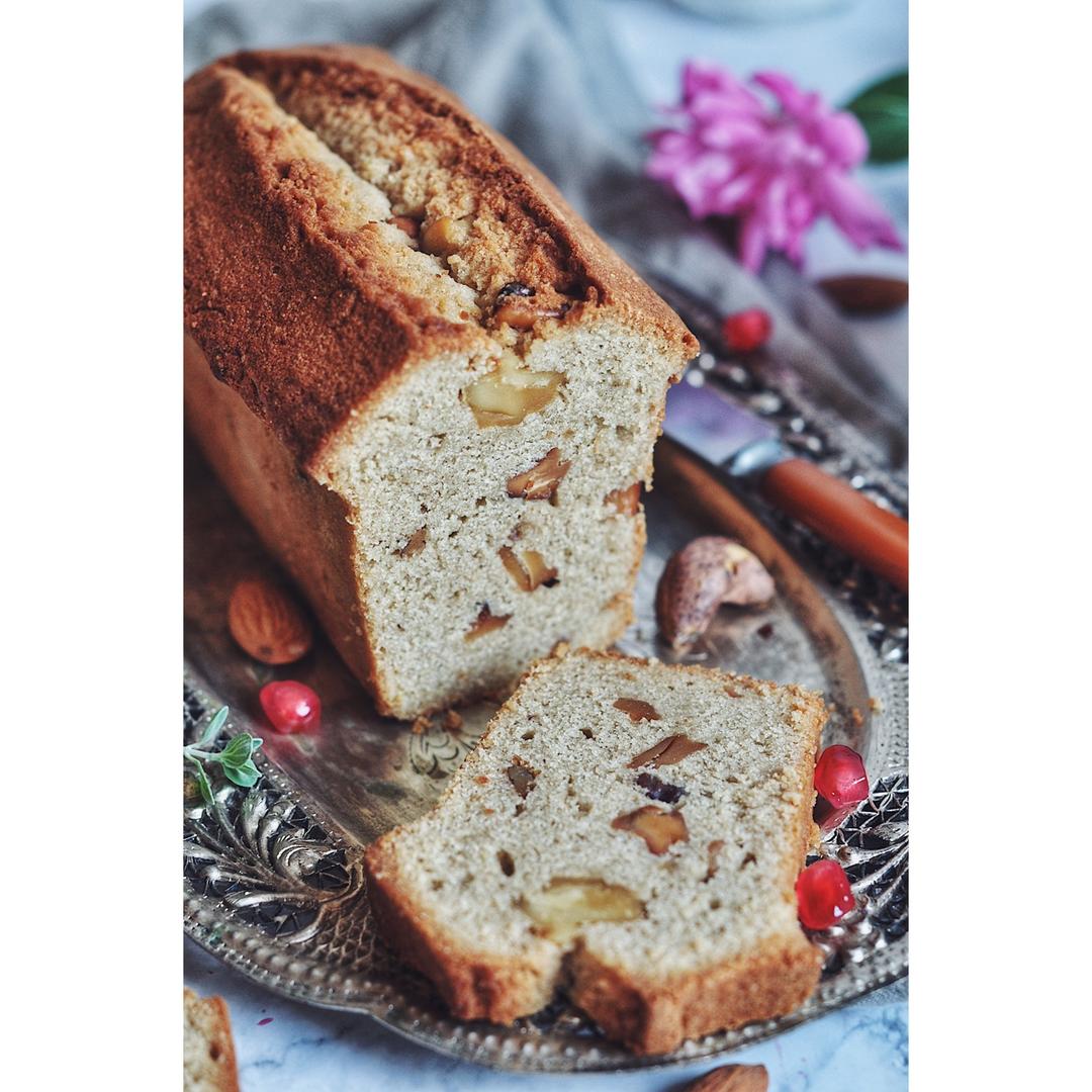 pingguolian做的芝麻酱坚果磅蛋糕