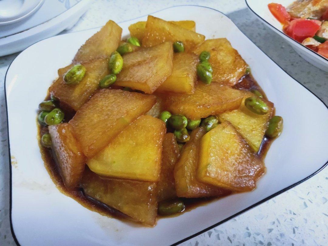 冬瓜炒毛豆