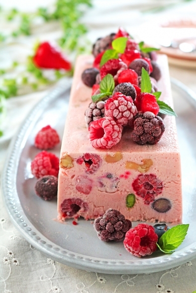 Semifreddo｜意式莓果巧克力冰激凌蛋糕的做法