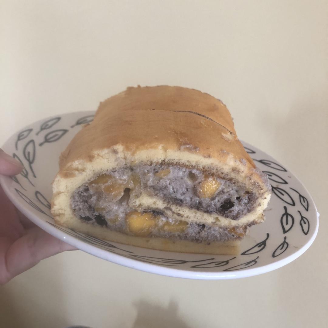 芒果蛋糕卷（详细的小四卷制作视频）