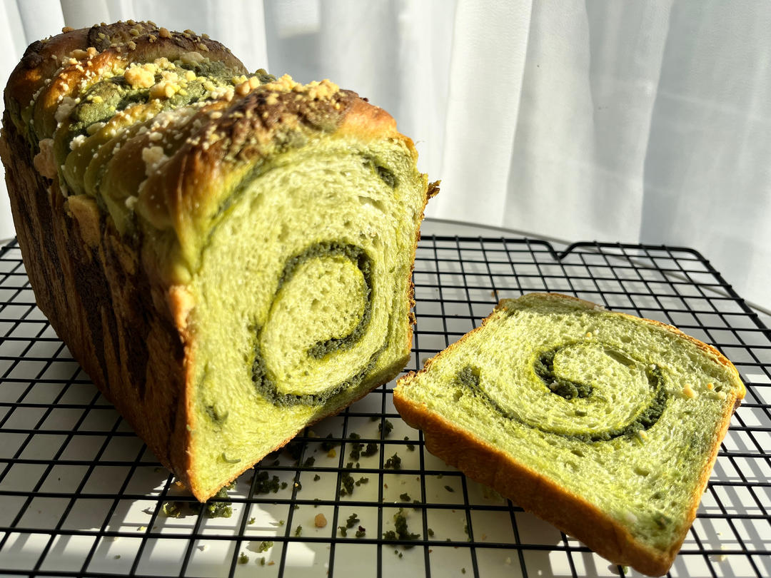 好好吃、好好吃的双倍开心果酱吐司