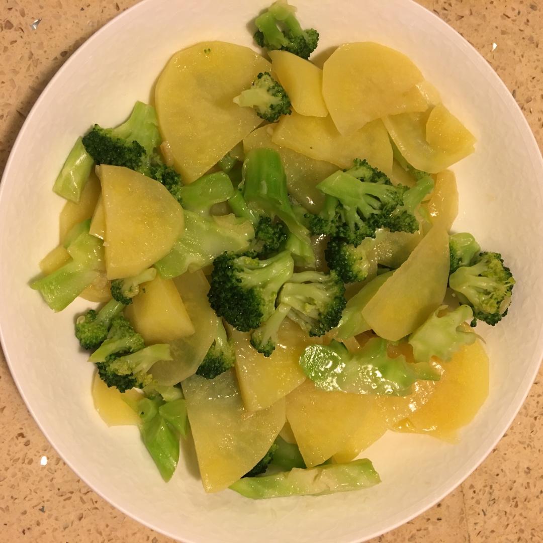 蒜蓉西兰花土豆片