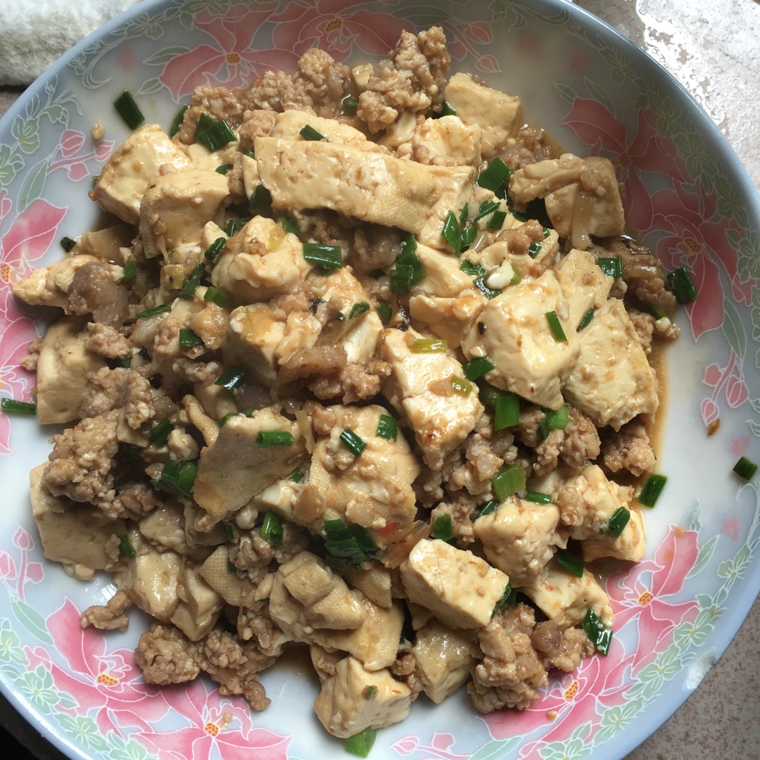 家常红烧肉末豆腐