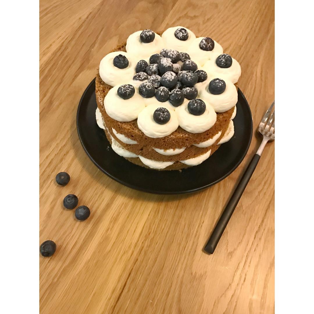 蓝莓裸蛋糕