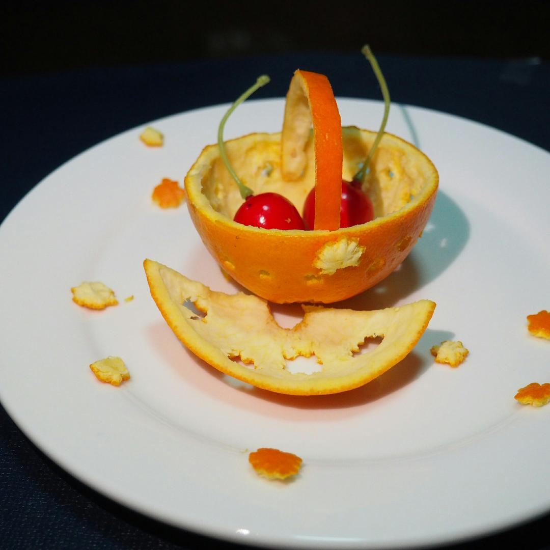 大风车转转做过97橙皮花篮盘饰拼盘摆盘(巧去橙皮)#晚餐612017年3