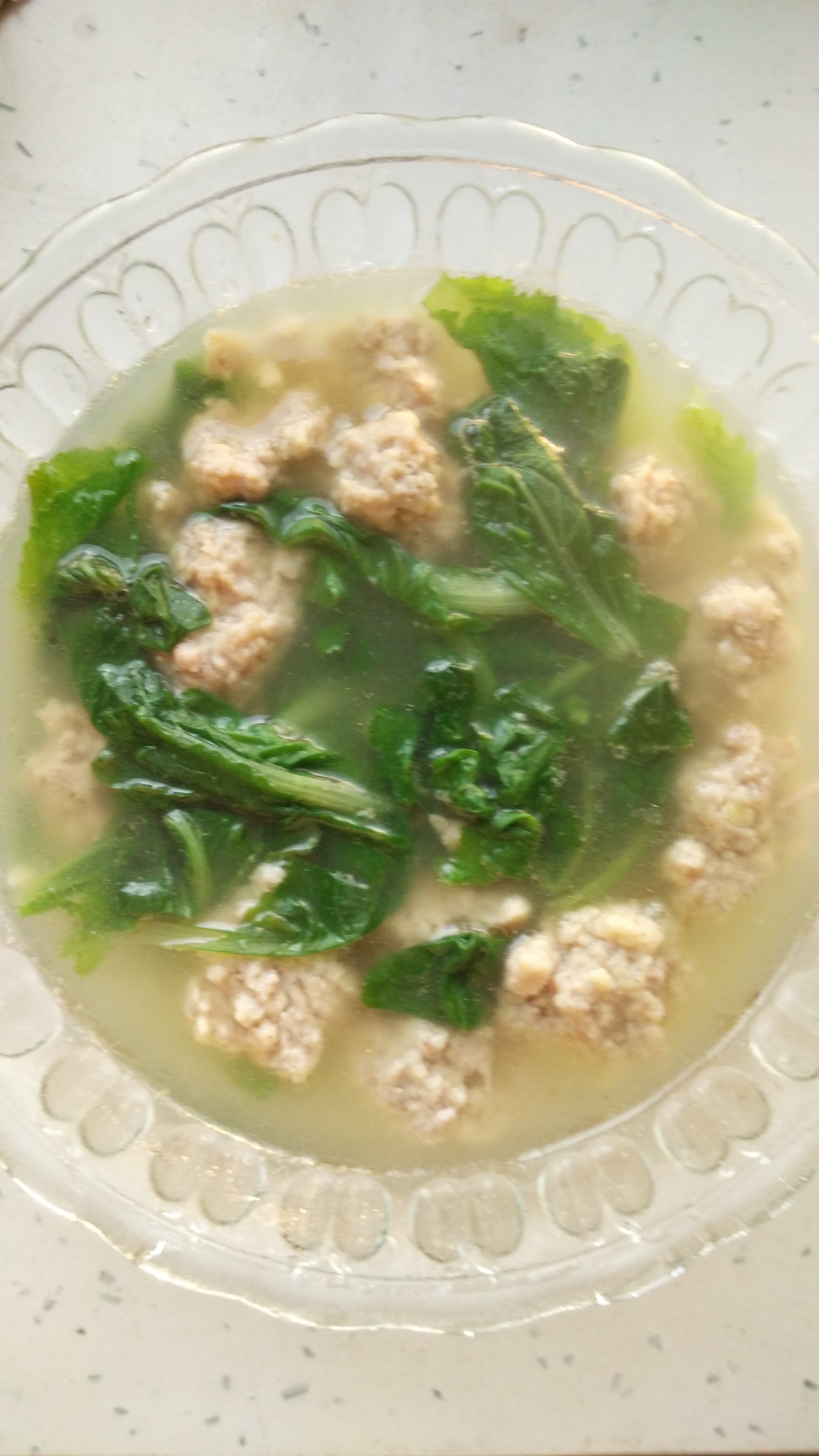 青菜肉圆汤
