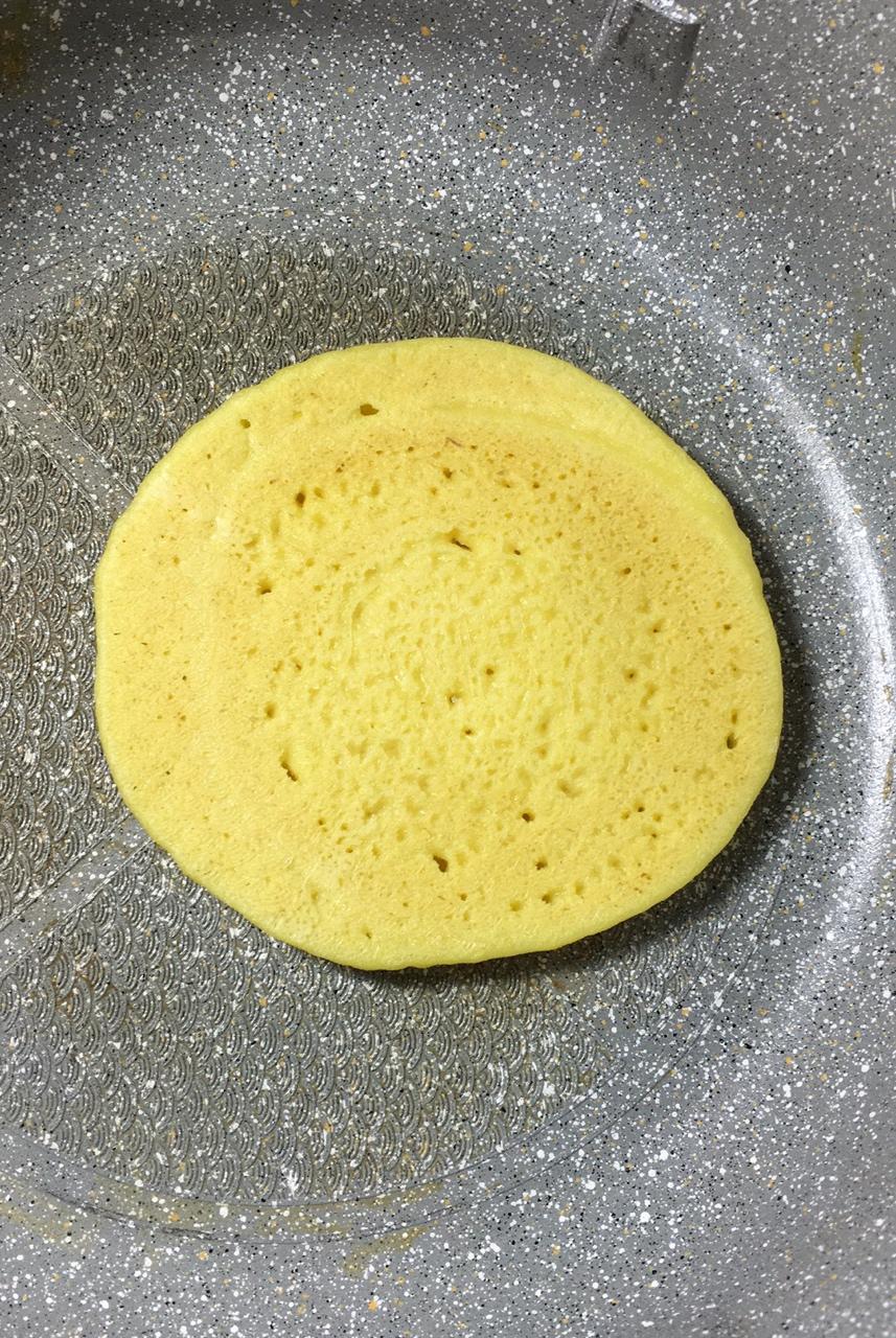 鸡蛋玉米饼（附松饼煎圆的方法）
